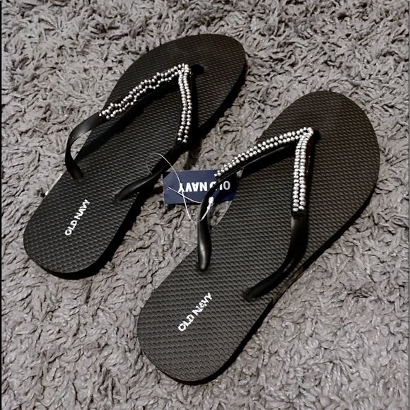 Rhinestoned Flip Flops - Picture 1 of 3